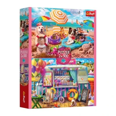 Afbeelding van Trefl 2 in 1 puzzel: Holiday Time x 500 stukjes puzzelset, doe het zelf puzzels, creatief entertainment, voor volwassenen en kinderen vanaf 10 jaar