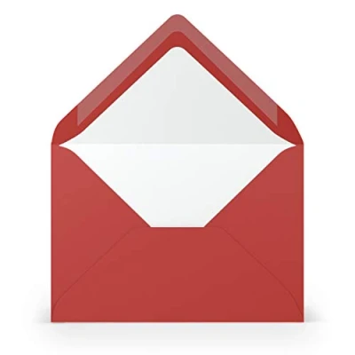 Afbeelding van PAPERADO 50 enveloppen tomaat rood geribbeld 100 g/m² zonder venster 11,4 x 16,2 cm met natte plakrand en kanten klep