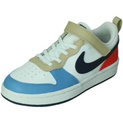 Afbeelding van Nike Sportswear Court Borough Recraft Unisex Sneakers laag voor kinderen, Maat: 29.5, White/thunder blue/light crimson/blue beyond