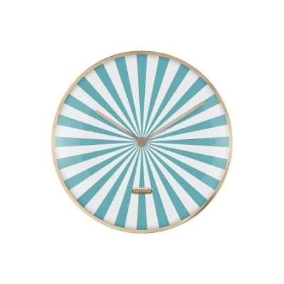 Afbeelding van Karlsson Wandklok Candy Swirl Dome Blauw Ø40cm Modern