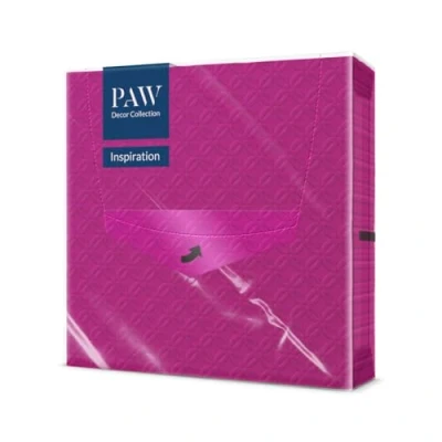 Afbeelding van PAW 3 laags wafelpapieren servetten, 33 x cm, 20 stuks, perfect voor feesten, bruiloften, communies, servetten van gestructureerd papier, moderne inspiratie (hortensia)
