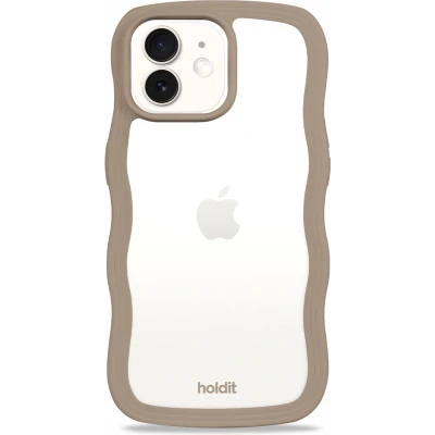 Afbeelding van Holdit Hoesje Geschikt voor iPhone 12 / Pro Wavy Case bruin
