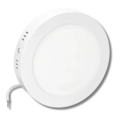 Afbeelding van Jandei 12 W led downlight rond oppervlak, 3000 K warm wit licht, mat witte aluminium ring voor thuis, kantoor, winkel.