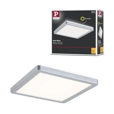 Afbeelding van Paulmann 70993 P Atria Shine 11,2W 3000K 190x190 ch m K LED plafondlamp 11.2 W Chroom (mat)