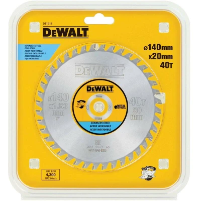 Afbeelding van DEWALT DT1918 QZ cirkelzaagblad inox/RVS niet stationair 140x20x40T 1.13/1.53 MTCG+R +10
