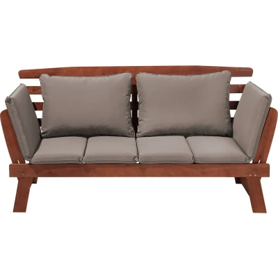 Afbeelding van Beliani PORTICI Tuinbank Donkere houtkleur Eucalyptushout