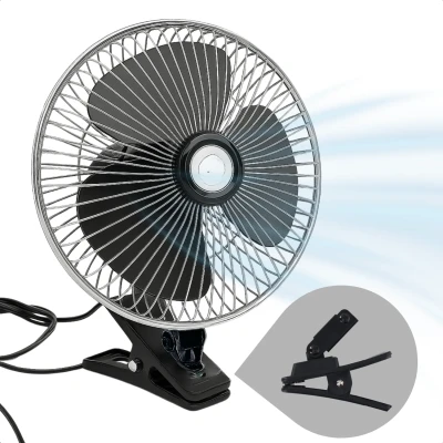 Afbeelding van Cheqo Clip Mini Ventilator Portable Fan 24V Zilver Voor Auto en Vrachtwagen