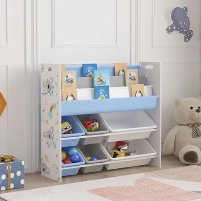 Afbeelding van Kinderkast Rødøy open kast 78x86x27cm koala motief [en.casa]