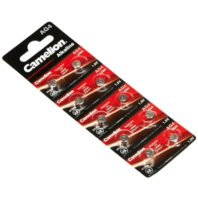 Afbeelding van Camelion 12051004 alkaline knoopcel (AG 4/LR66/LR626/377, 1,5 V, 10 in blister)