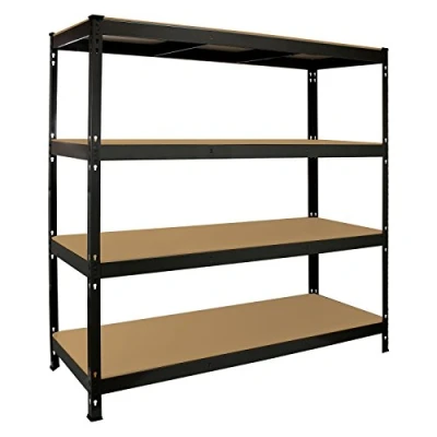 Afbeelding van Q Rax Stellingkast 160x60x160 cm Zwart 100% boutloos Draagkracht 1400 kg opbergrek metaal