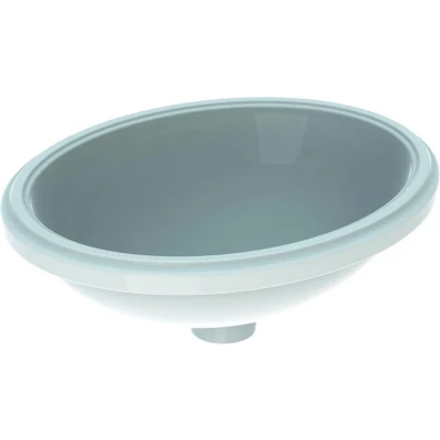Afbeelding van Geberit VariForm onderbouwwastafel ovaal 42 cm zonder overloop KeraTect, wit