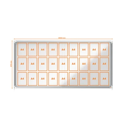 Image de Vitrine d&#039;intérieur à fond magnétique Grand format Nobo
