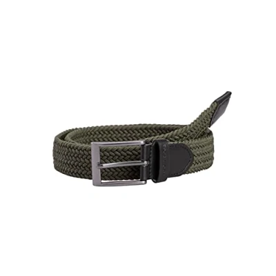 Afbeelding van Redbridge Elastische riem voor dames en heren, gevlochten, stretchriem, uniseks, Khaki (stad)