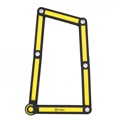 Image de Antivol velo pliable a cle l 85cm auvray city lock noir/jaune avec support