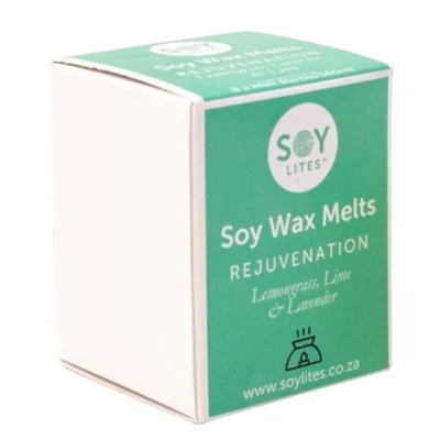 Afbeelding van SoyLites, Rejuvenation; Lemongrass, Lavender en Lime. 100% natuurlijke waxmelts. Sojawas met essentiele olie. 80 uur