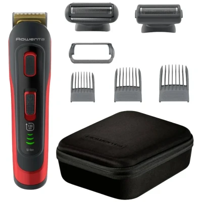 Afbeelding van Rowenta TN9400F4 Baardtrimmer, Scheerapparaat, Bodygroomer, Tondeuse Afspoelbaar Grijs, Oranje