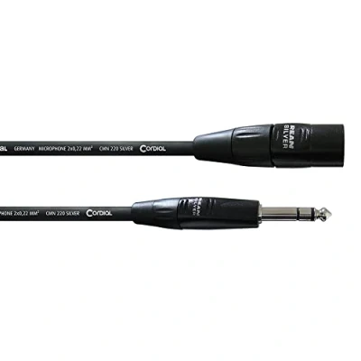 Afbeelding van Cordial CIM 3 MV XLR Verbindingskabel [1x stekker 1x Jackplug male 6,3 mm] 3.00 m Zwart