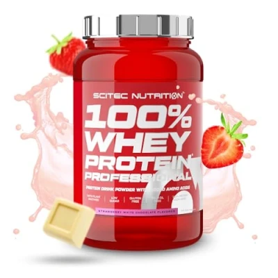 Afbeelding van Scitec Nutrition 100% Whey Protein Professional (Strawberry/White Chocolate 920 gram)