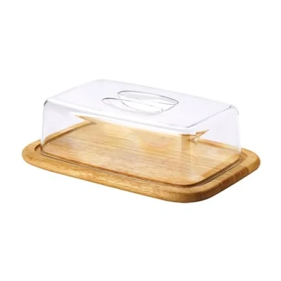 Afbeelding van Continenta Cheesy Board Kaasbel, vierkant, rubberhout, afmeting: 30 x 20 8,5 cm