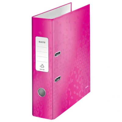 Image de Leitz 10050023 wow classeur à levier en carton format a4 600 feuilles etiquette de 80 mm rose brillant