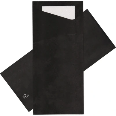 Afbeelding van Duni Sacchetto Papier 8.5x20cm zwart 500 stuks