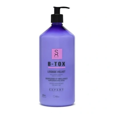 Afbeelding van Sacha Care Expert Velvet B tox straightening met arganolie en keratine voor glad, zijdezacht gemakkelijk te stylen haar, 1000 ml