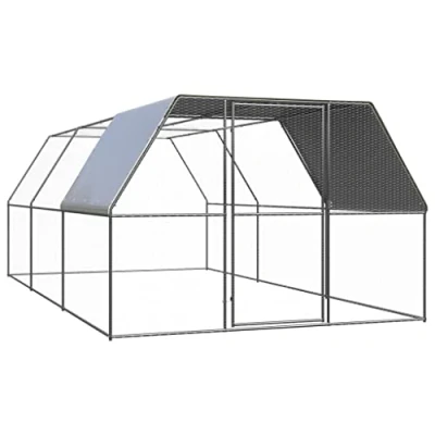 Afbeelding van vidaXL Kippenhok 3x6x2 m gegalvaniseerd staal