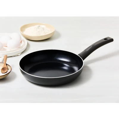 Afbeelding van ISENVI Avon keramische koekenpan 24 CM Ergo greep Antraciet Keramisch 100% PFAS, PTFE en PFOA vrij duurzaam Unieke Antiaanbaklaag Non stick bodem Vaatwasbestendig Geschikt voor alle warmtebronnen inclusief inductie