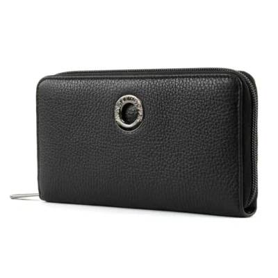 Afbeelding van MANDARINA DUCK Portemonnee Mellow Leather Zip Around Wallet Black Zwart