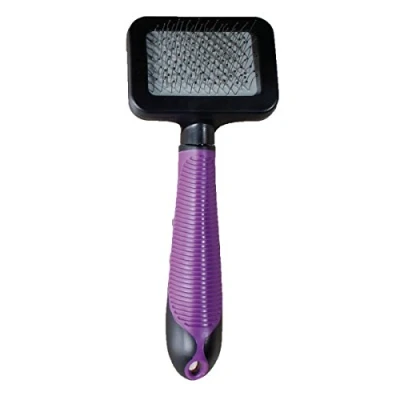 Afbeelding van Karlie Universele borstel met handvat voor katten, violet/zwart
