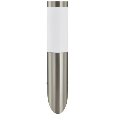 Afbeelding van Lindby buitenwandlamp Statius, grijs, roestvrij staal, sensor