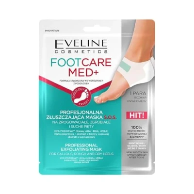 Afbeelding van Eveline Cosmetics Foot Care Med+ Professional Exfoliating Mask 2stuks.