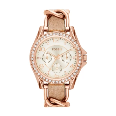 Afbeelding van Fossil dames Riley horloge ES3466 in de kleur Roségoud