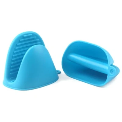 Afbeelding van Oven Handschoen Dikken Siliconen Pot Houder Mini Mitt Hittebestendige Pinch Covers voor Bakken, Koken, Bbq Grillen (Lichtblauw)