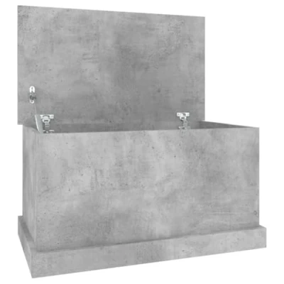 Afbeelding van Opbergbox 70x40x38 cm bewerkt hout betongrijs