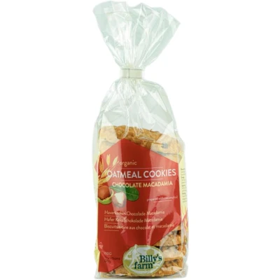 Afbeelding van Billy&#039;s Farm Biologische Haverkoeken Macadamia Chocolade 200GR