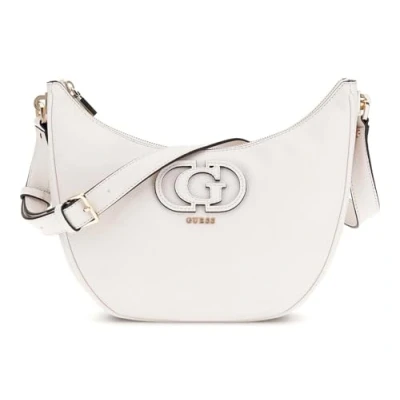 Afbeelding van GUESS Calebra Hobo Shoulder Bag Creme White