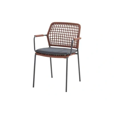 Afbeelding van Taste By 4so Barista Stapelbare Tuinstoel Rope Terracotta