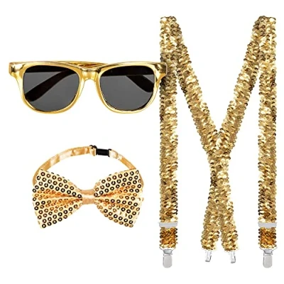 Afbeelding van Boland Accessoireset Goud Volwassenen Unisex Showgirl Glitter and Glamour