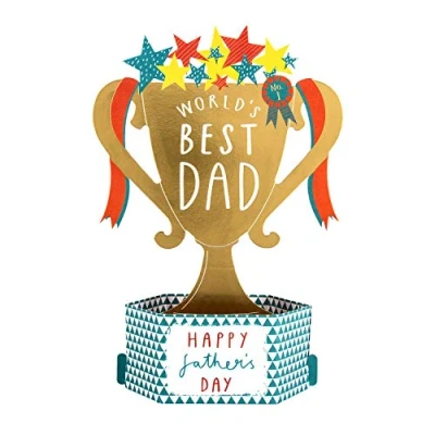 Afbeelding van Hallmark Vaderdagkaart voor papa pop up trofee