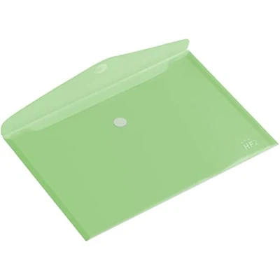 Afbeelding van HF2 Enveloptas A5 250x180mm dwars transparant groen 1 stuk 10 stuks