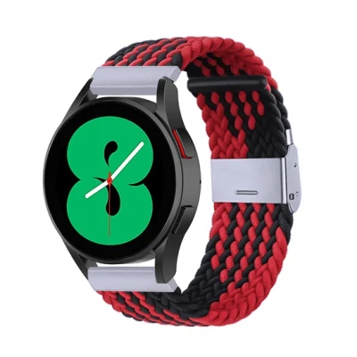 Afbeelding van Garmin Venu / Sq Sq2 2 plus Braided nylon bandje Rood zwart