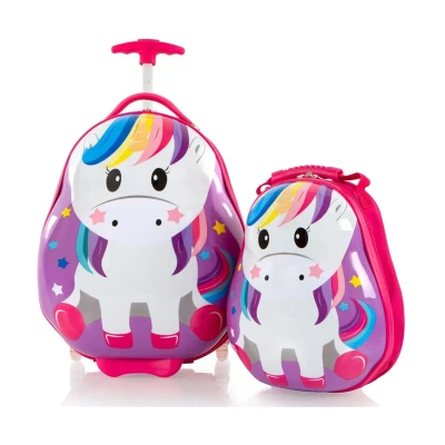 Afbeelding van Kindertrolley met rugzak Heys reisset Unicorn