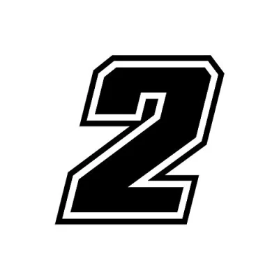 Afbeelding van 4R Quattroerre.it 13372 racenummer 2 Moto GP, zwart, 10 x cm