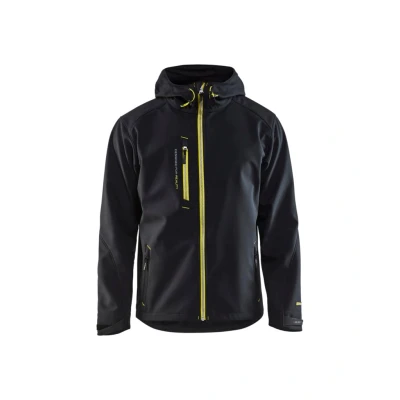 Afbeelding van Blaklader Softshell Jack 4949 2517 Zwart/High Vis Geel