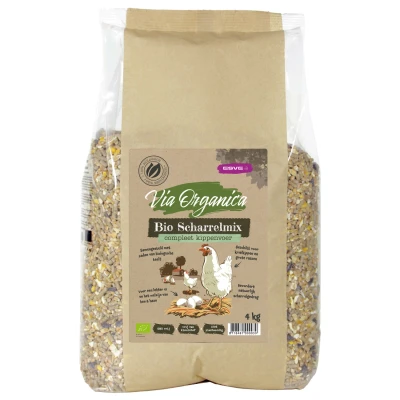Afbeelding van Via Organica Bio Scharrelmix Kippenvoer 4 kg