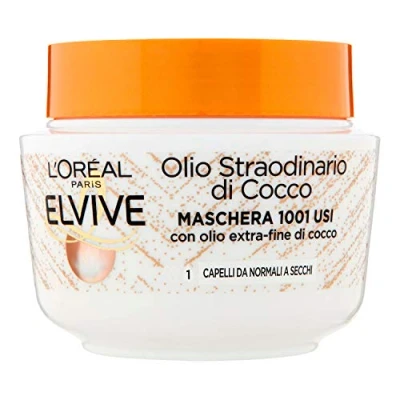 Afbeelding van L&#039;Oréal Paris Elvive voedend masker, buitengewone olie, fijne kokosolie, voor normaal tot droog haar, 300 ml