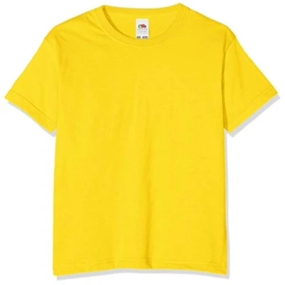 Afbeelding van Fruit of the Loom Ss132b T shirt voor jongens, Geel (zonnebloemgeel)