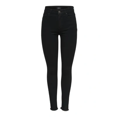 Afbeelding van ONLY Onlblush MID RAW Jeans Skinny Fit, Dames, Maat: 40x32, Black denim