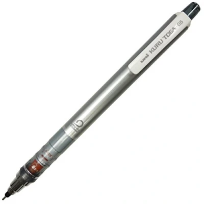 Afbeelding van uni Kuru Toga vulpotlood, standaard, 0,3 mm, zilver (M34501P.26)